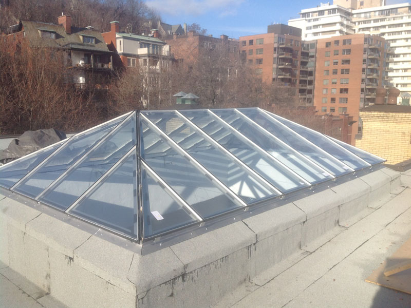 Glass and Metal-base Skylights manufactirer in Montreal